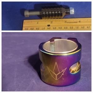 Scooter spare parts - Envy 2 bolt oversize clamp - oil slick color & 3.5 bolt